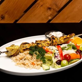 CHICKEN SOUVLAKI DINNER