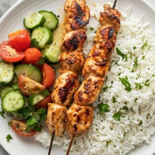Chicken Souvlaki Platter