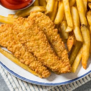 Home Made Crispy Fingers And Fries