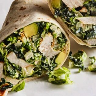 Kale Chicken Caesar Wrap