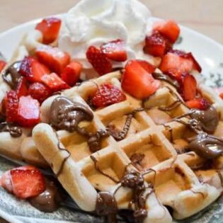 Strawberry and Nutella Waffle